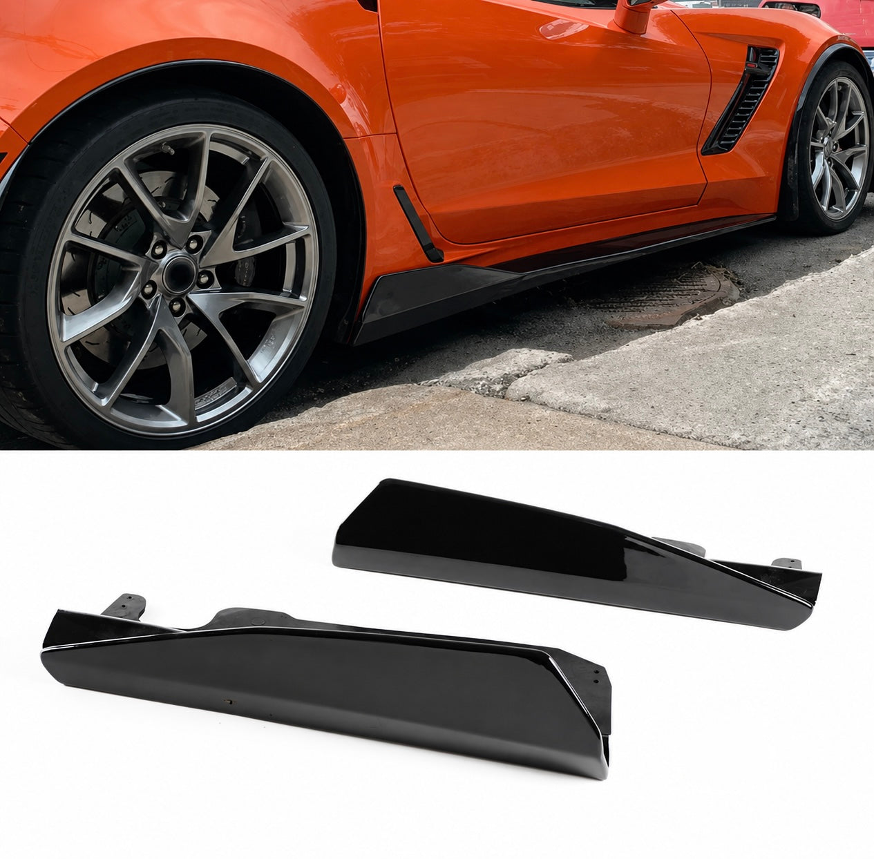SIDE SKIRT ADD-ON WINGLETS - CHEVROLET CORVETTE C7 (2014–2019)