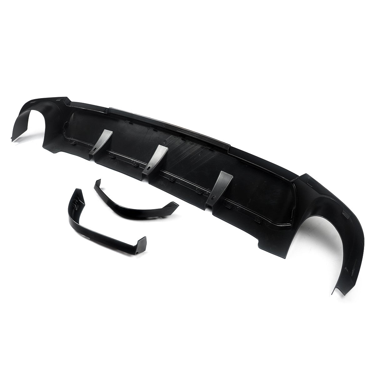 GT500 STYLE POLYPROPYLENE REAR DIFFUSER WITH FINS - FORD MUSTANG (2013–2014)
