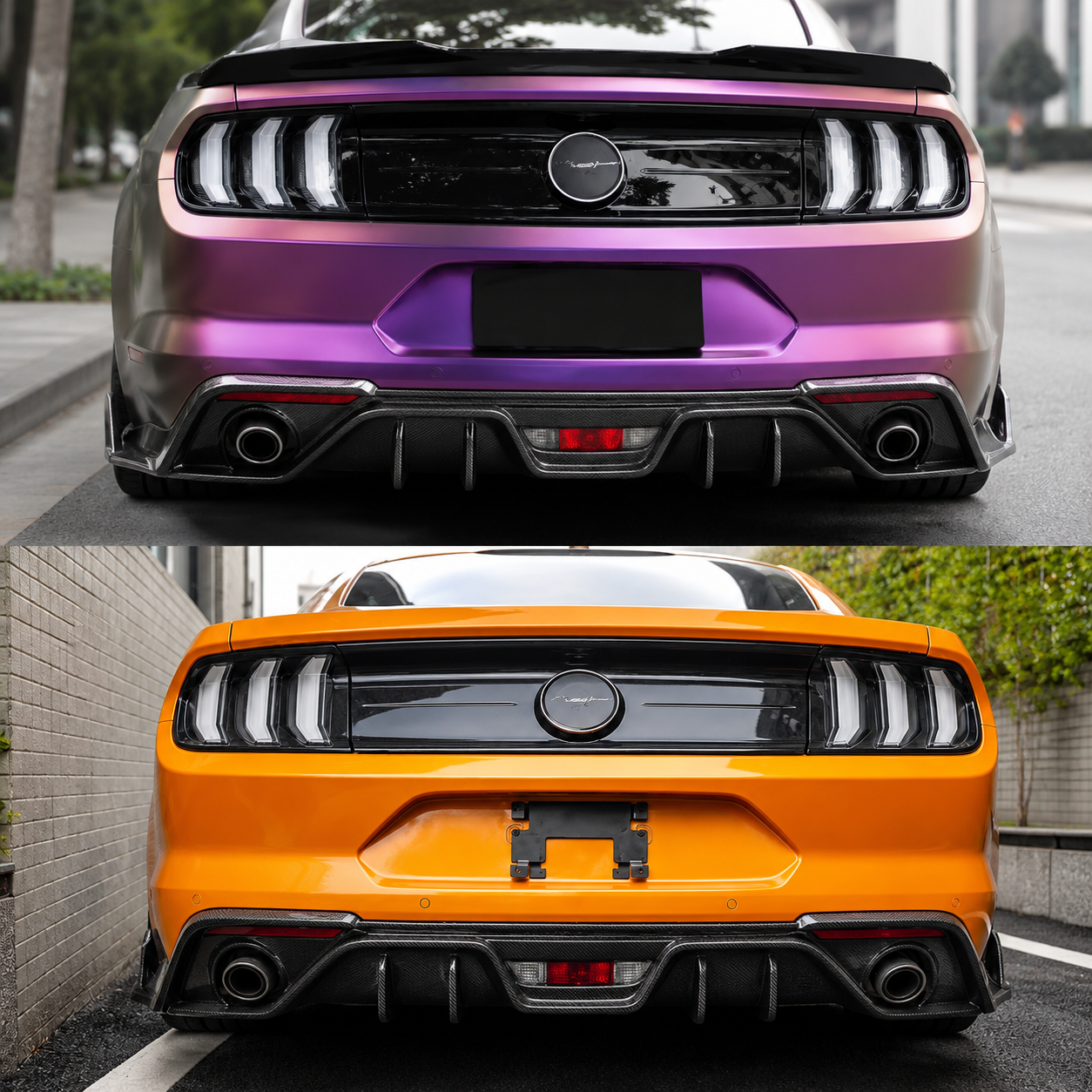 VIS RACING TYPE-AR CARBON FIBER REAR DIFFUSER - FORD MUSTANG (2018–2022)