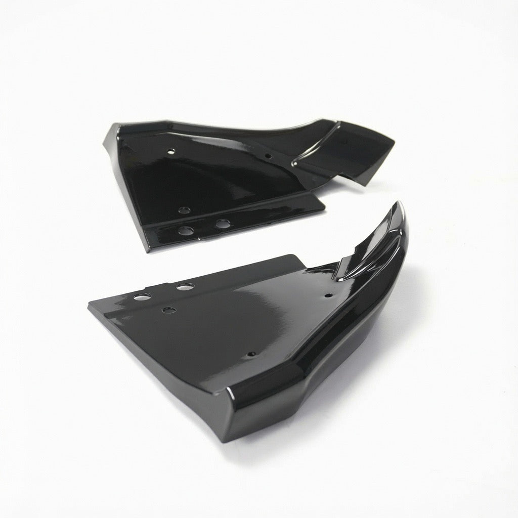 GLOSS BLACK REAR BUMPER SIDE CORNER SPLITTERS - CHEVROLET CORVETTE C7 Z06 (2014–2019)