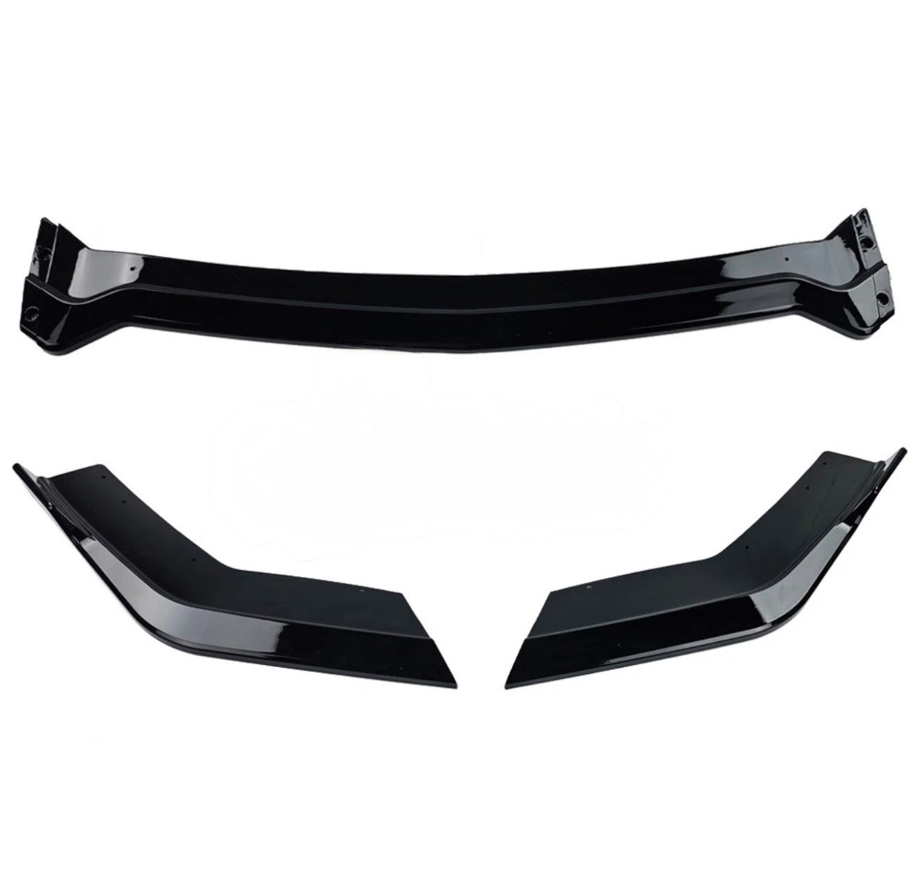 AAD STYLE GLOSS BLACK FRONT BUMPER LIP SPLITTER - FORD MUSTANG GT (2018–2023)