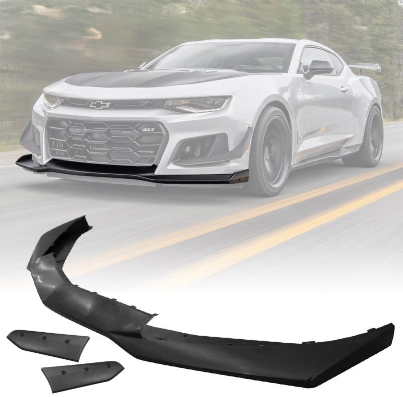 AAD STYLE FRONT LIP SPOILER - CHEVROLET CAMARO WITH 1LE STYLE FRONT BUMPER (2016–2024)