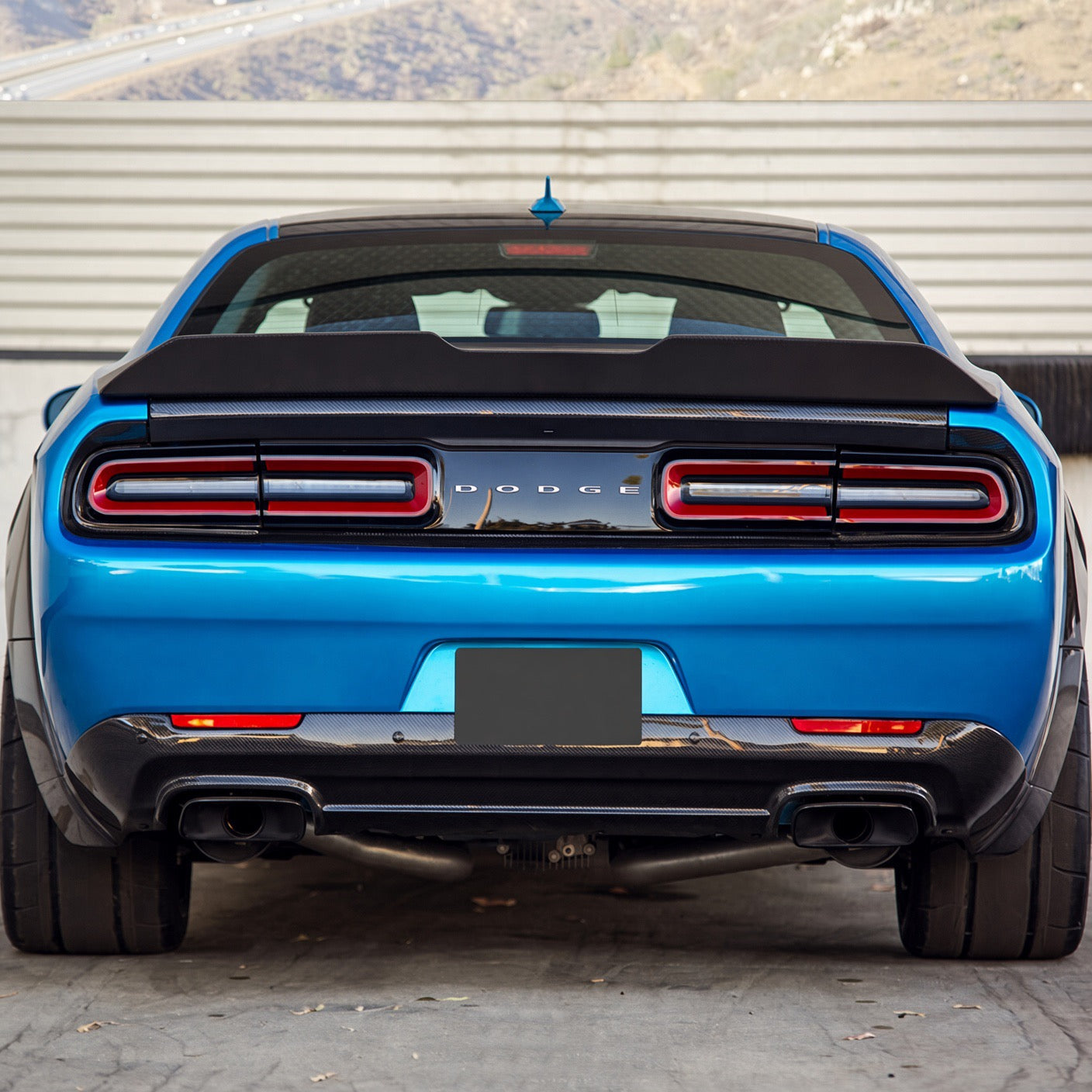 Demon Style Fiberglass Matte Black Rear Wing Spoiler – Dodge Challenger (2008–2023)