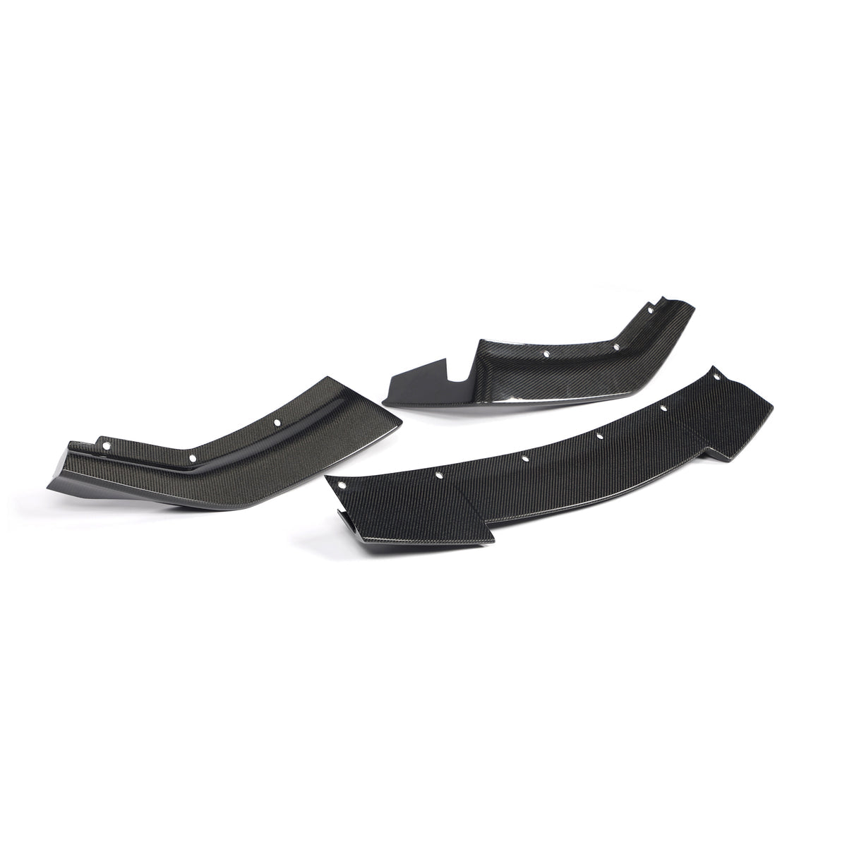 FORD PERFORMANCE GT5 STYLE CARBON FIBER FRONT SPLITTER 3 PCS - FORD MUSTANG GT (2024+)