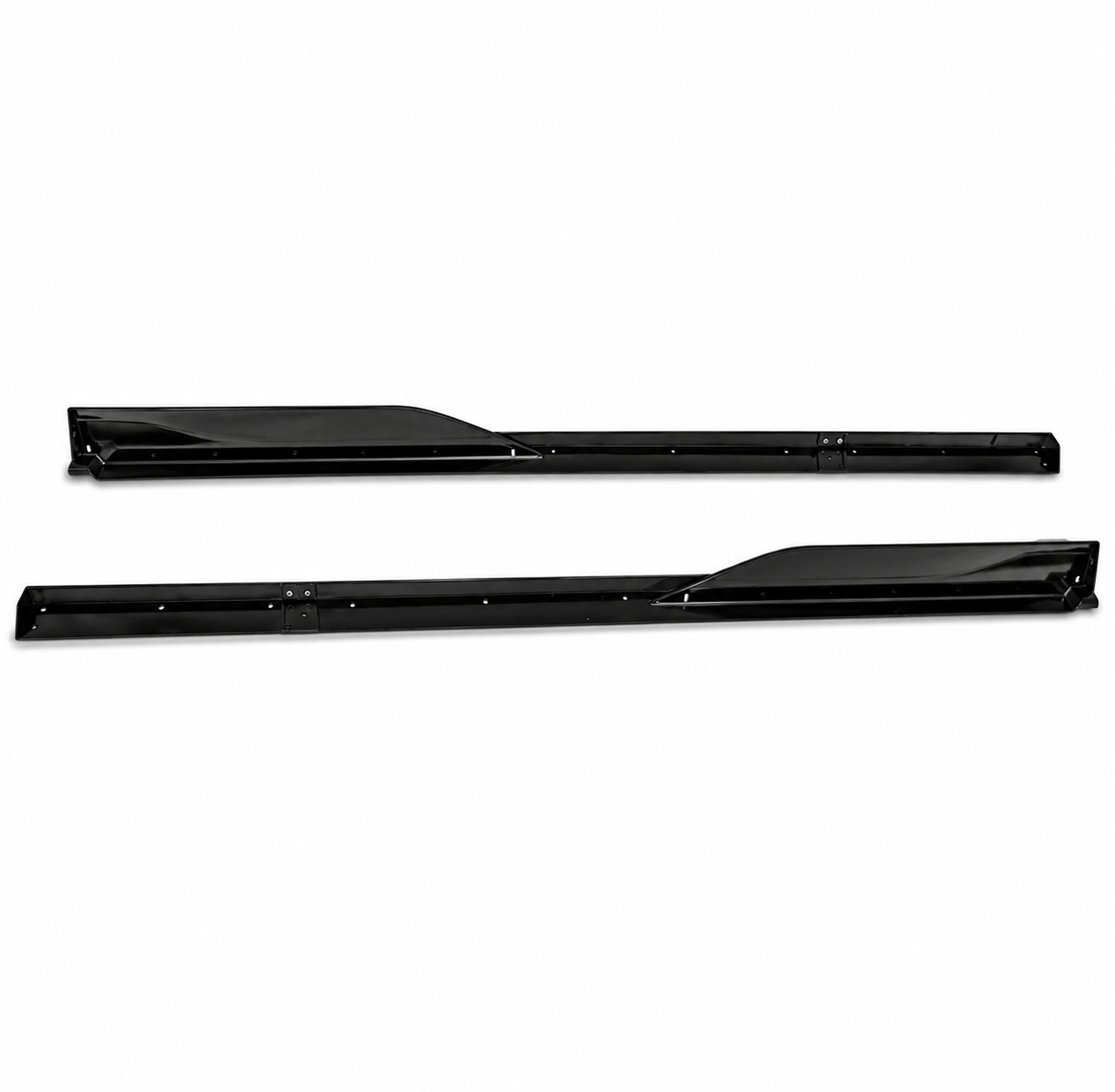 GT500 STYLE GLOSS BLACK SIDE SKIRTS - FORD MUSTANG (2010–2014)