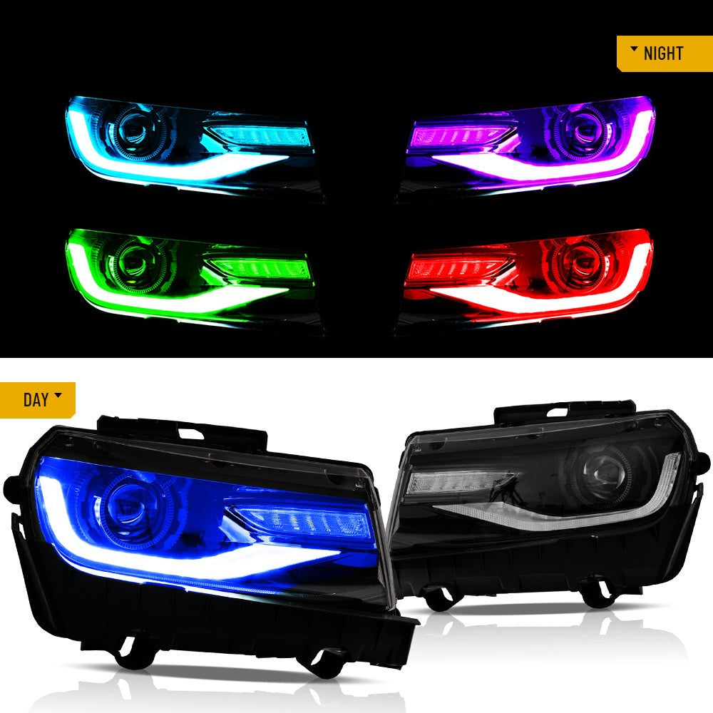 AAD Style RGB LED Headlights – Chevrolet Camaro 2014-2015
