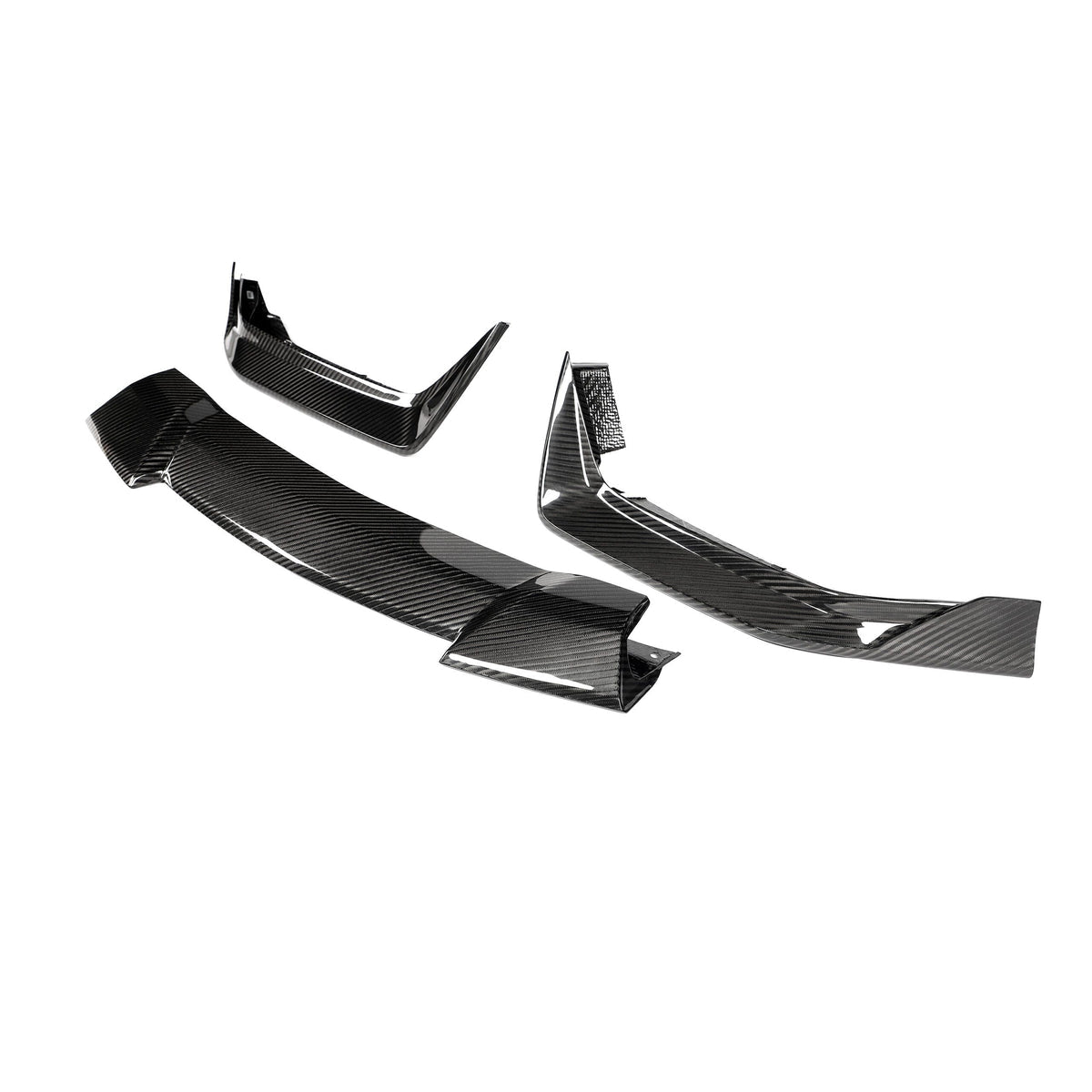 FORD PERFORMANCE GT5 STYLE CARBON FIBER FRONT SPLITTER 3 PCS - FORD MUSTANG GT (2024+)
