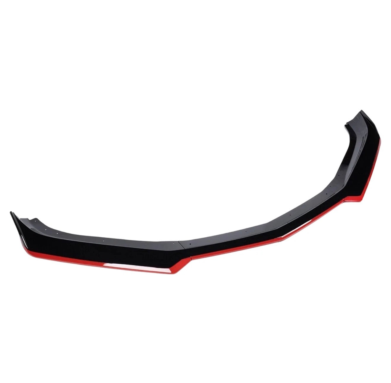 1LE STYLE GLOSS BLACK FRONT BUMPER LIP SPLITTER WITH RED ACCENT LINE - CHEVROLET CAMARO (2016–2024)