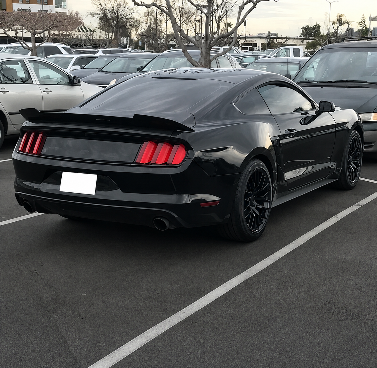 AAD STYLE GLOSS BLACK REAR TRUNK SPOILER - FORD MUSTANG (2015–2023)