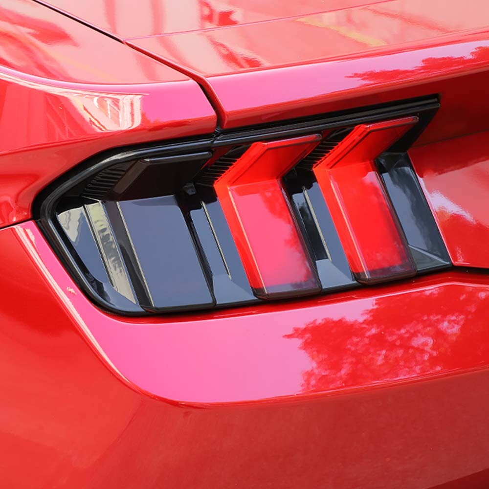 2024+ Ford Mustang S650 Smoked Black Taillight Trim Covers