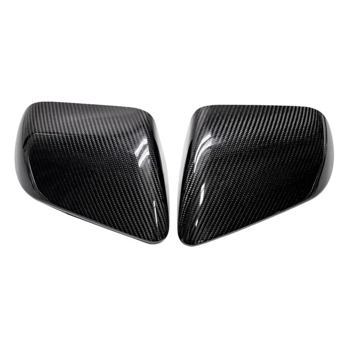 FORD RACING STYLE GLOSS CARBON FIBER SIDE MIRROR COVERS W/ TURN SIGNAL - FORD MUSTANG (2024–2026)