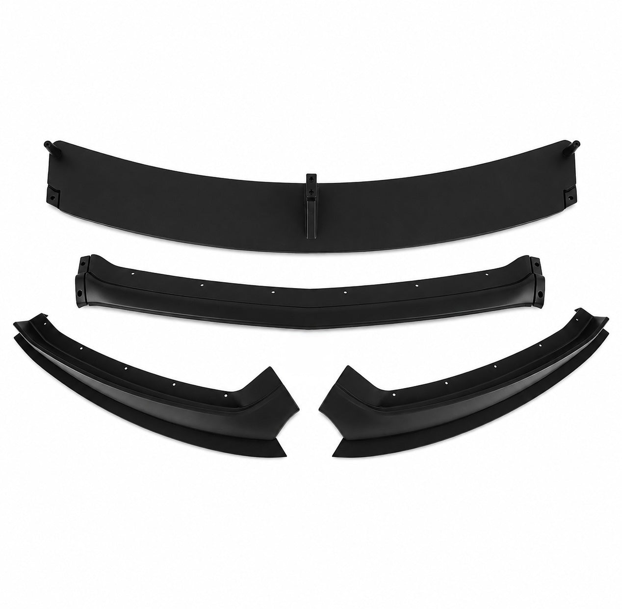 V5 MATTE BLACK FRONT BUMPER LIP - FORD MUSTANG (2015–2017)