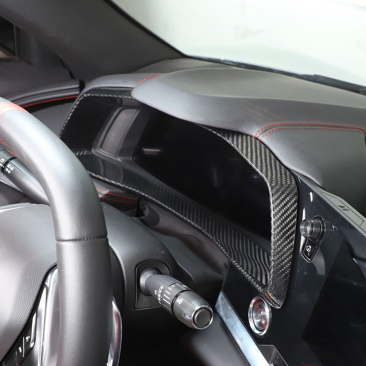 Chevrolet Corvette C8 Carbon Fiber Gauge Cluster Trim Cover