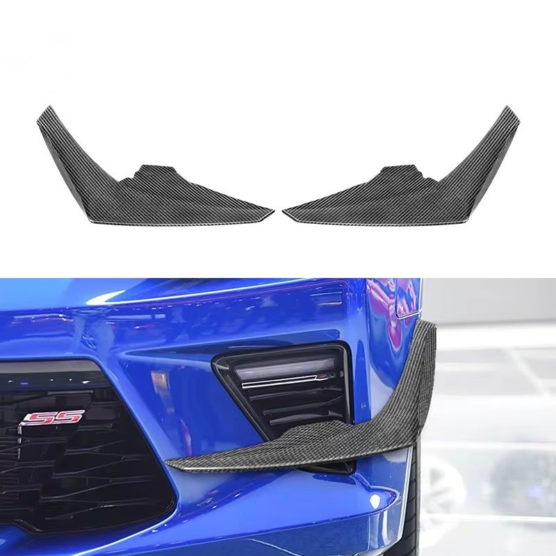 CARBON FIBER FRONT BUMPER CANARDS - CHEVROLET CAMARO SS (2016–2018)