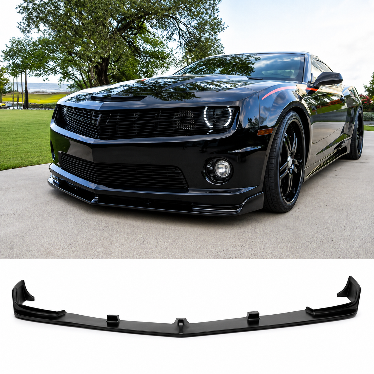 ZL1 STYLE FRONT BUMPER LIP SPLITTER - CHEVROLET CAMARO SS V8 (2010–2013)