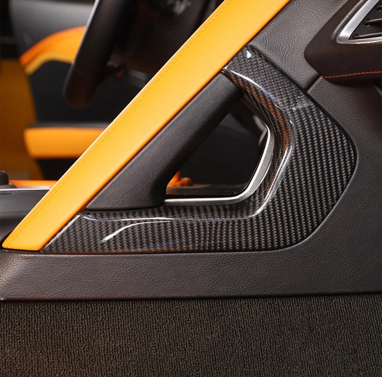 REAL CARBON FIBER SIDE CENTER CONSOLE TRIM - CHEVROLET CORVETTE C7 / Z06 / ZR1 (2014–2019)