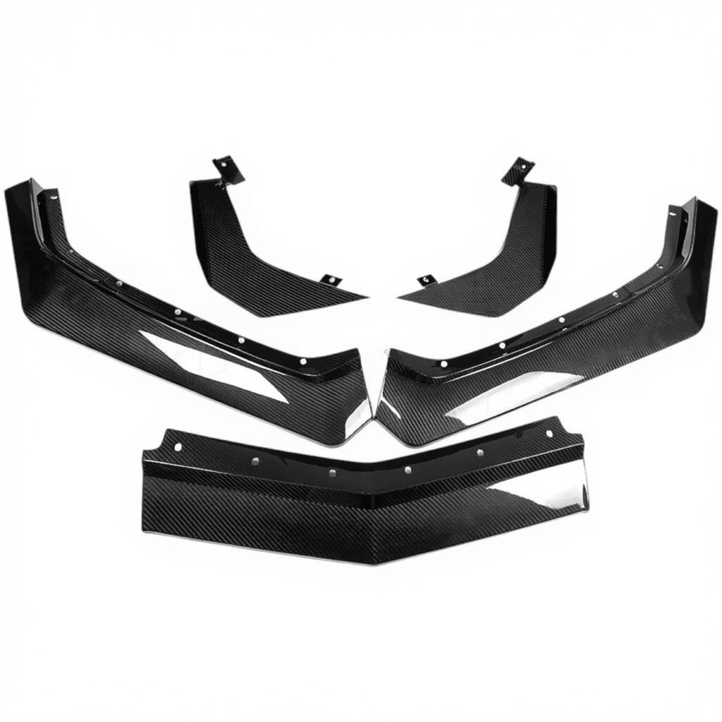 Chevrolet Corvette C8 Stingray Carbon Fiber Z07 Style Front Splitter and Canards