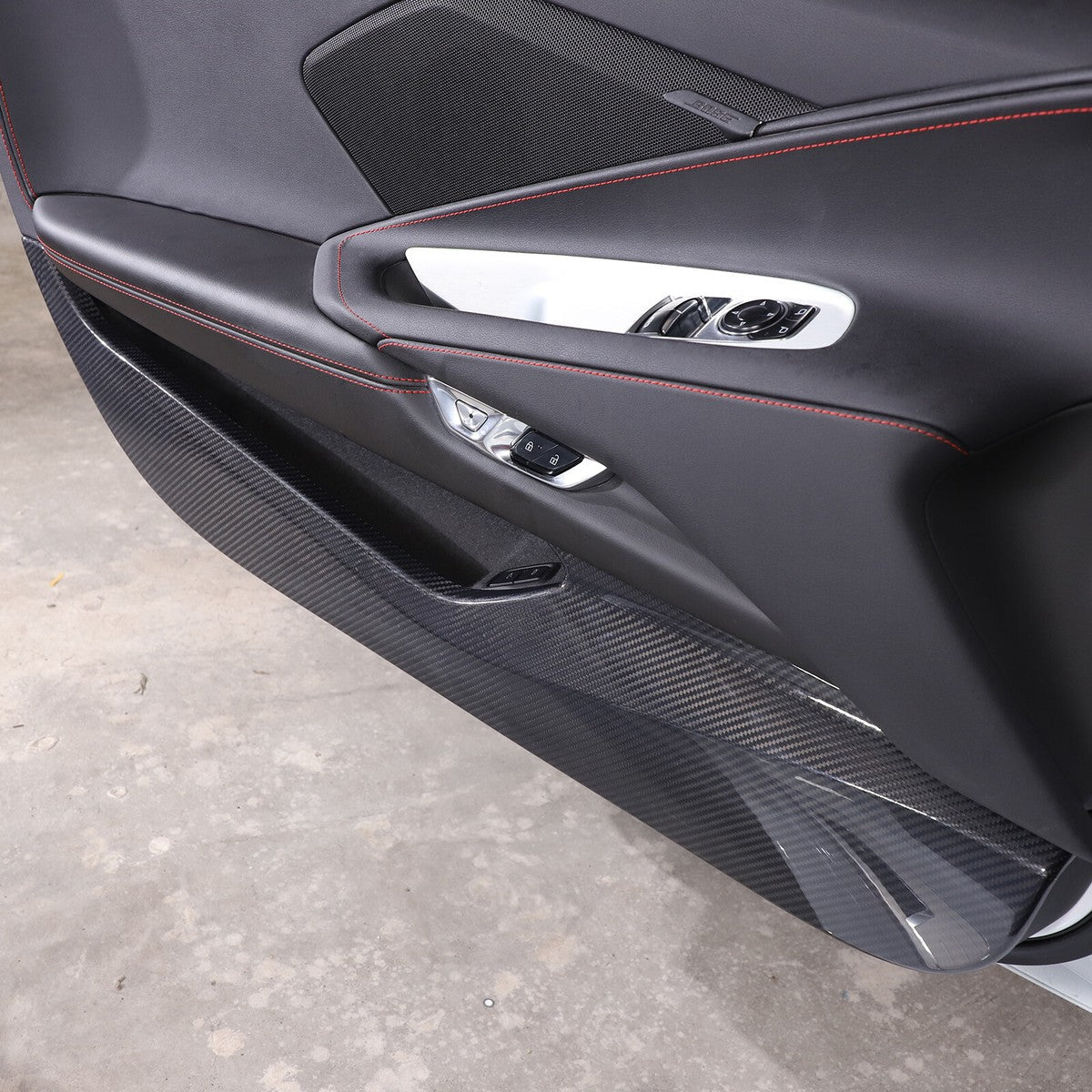 Chevrolet Corvette C8 Carbon Fiber Door Kick Panel Covers