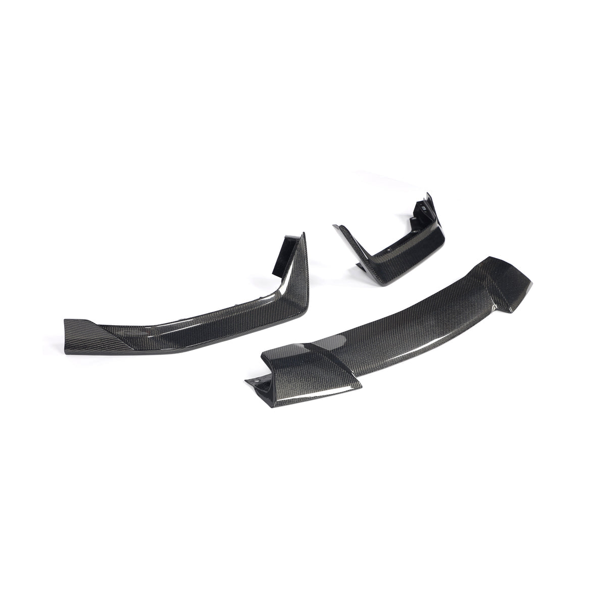FORD PERFORMANCE GT5 STYLE CARBON FIBER FRONT SPLITTER 3 PCS - FORD MUSTANG GT (2024+)