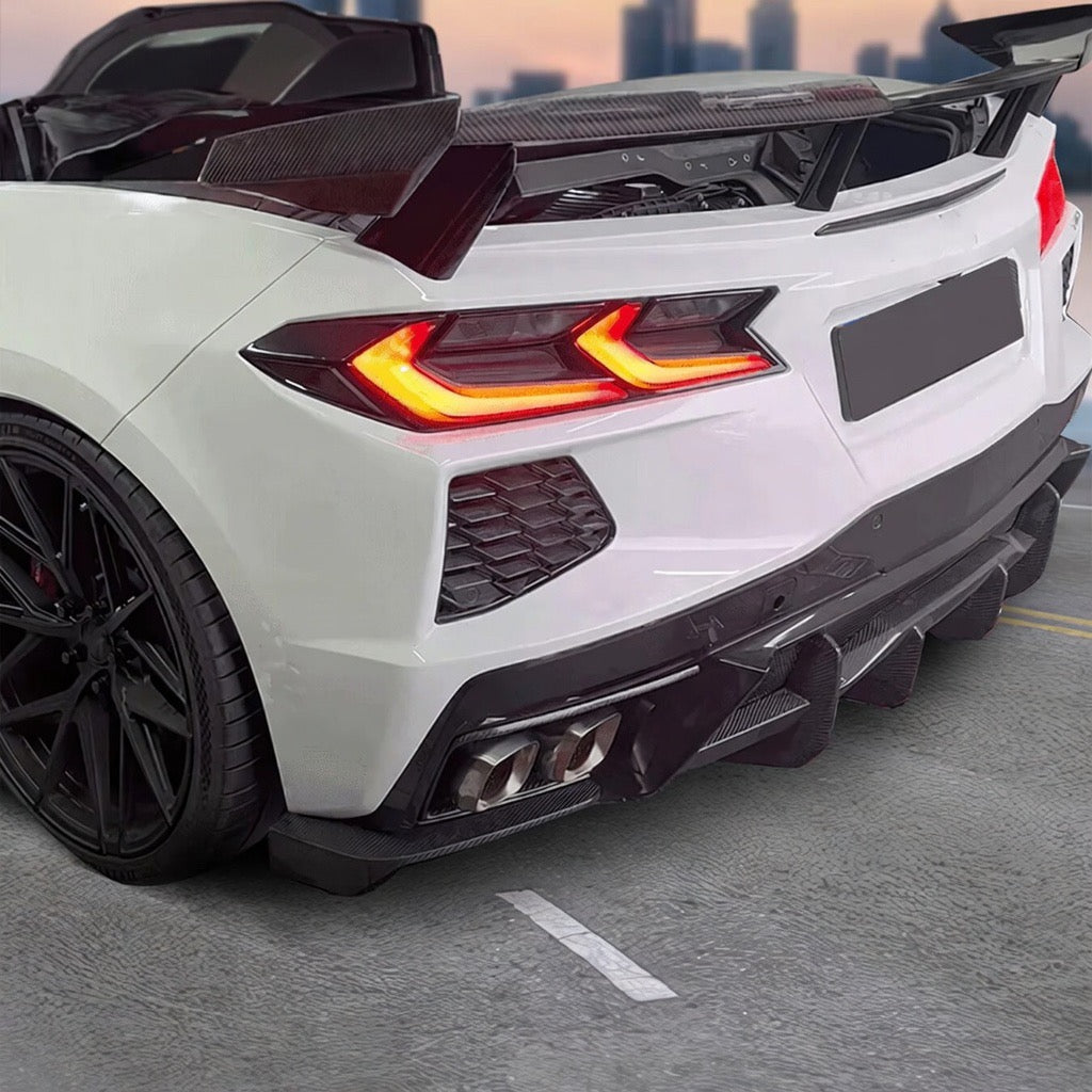 Chevrolet Corvette C8 Carbon Fiber Rear Corner Splitters