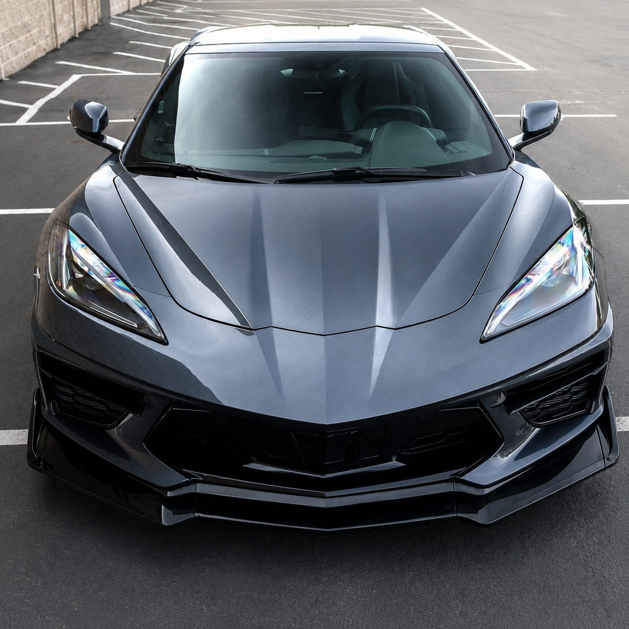 Chevrolet Corvette C8 Gloss Black Front Lip