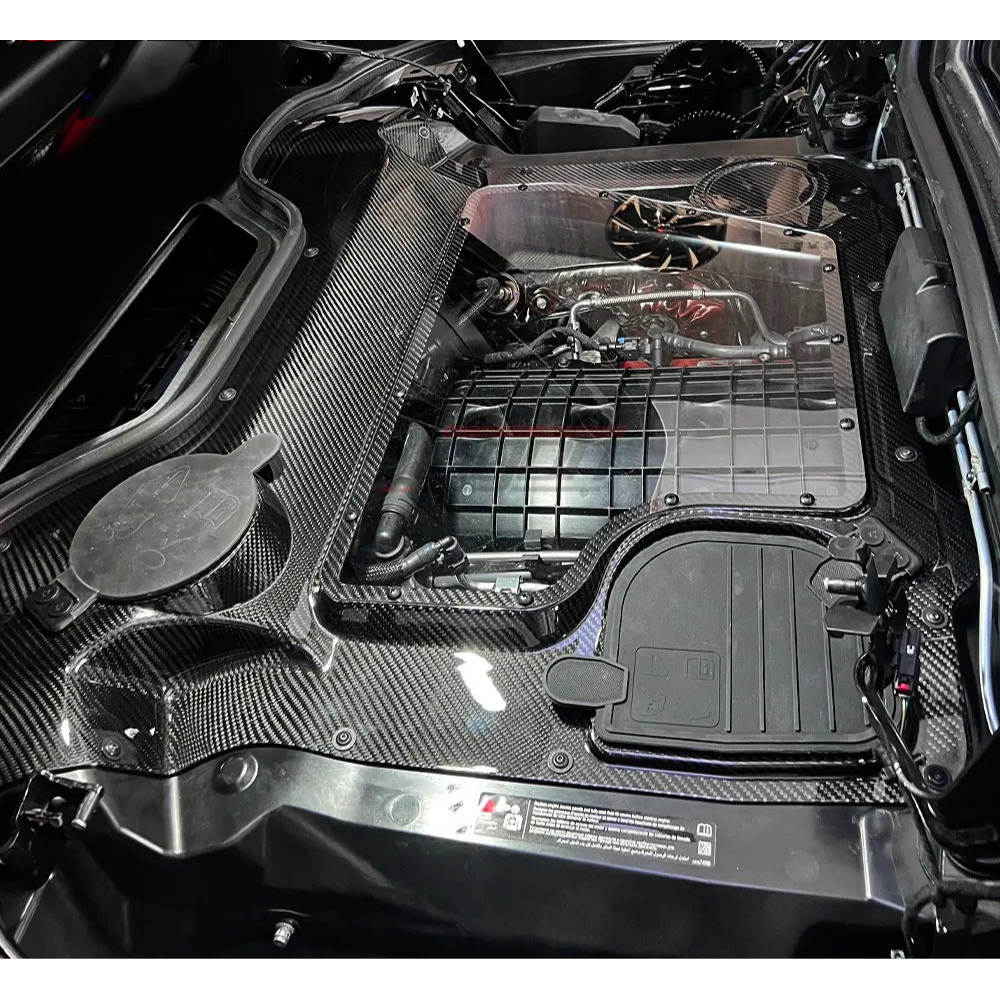 Chevrolet Corvette C8 E-Ray Convertible Carbon Fiber HTC Engine Bay Panel Cover