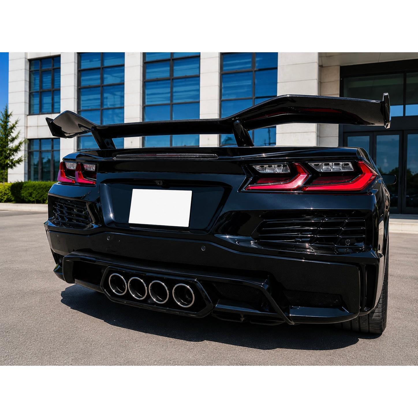 2020–2025 Chevrolet Corvette C8 Z06 Style Rear Diffuser Exhaust with Muffler Tips