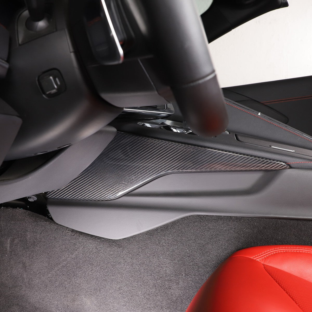 2026+ Chevrolet Corvette C8 Carbon Fiber Center Console Side Trim Covers
