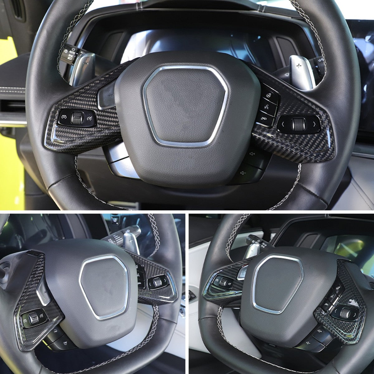 AAD PERFORMANCE CARBON FIBER STEERING WHEEL TRIM OVERLAY - C8 CORVETTE