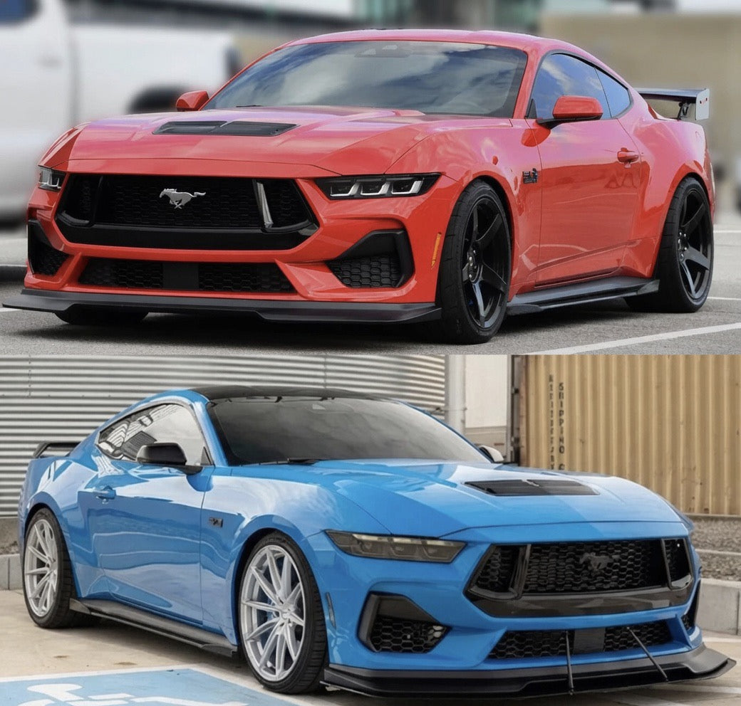 V2 BLACK SIDE SKIRT EXTENSIONS - FORD MUSTANG S650 GT (2024–2026)