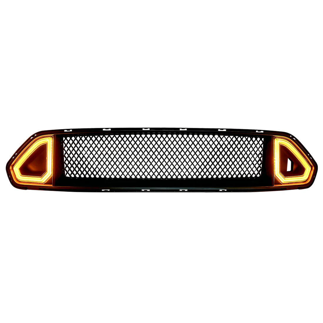 FRONT MESH UPPER GRILLE W/ LED DRL & TURN SIGNAL LIGHT - FORD MUSTANG (2018–2021)