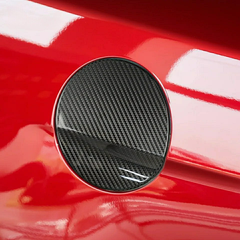 CARBON FIBER GAS FUEL TANK DOOR COVER CAP - FORD MUSTANG (2015–2023)