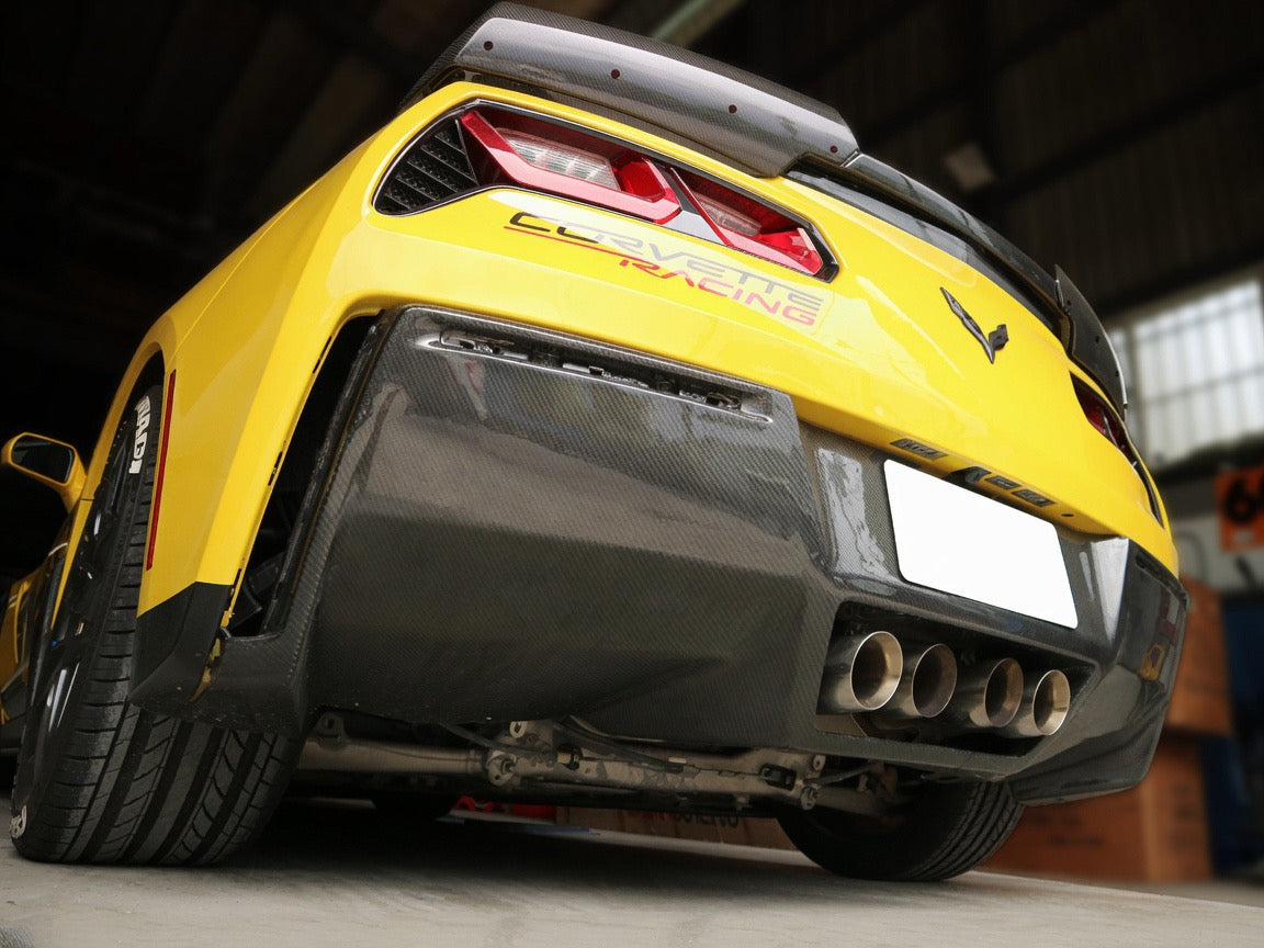 DRY CARBON FIBER REAR BUMPER DIFFUSER - CHEVROLET CORVETTE C7 (2014–2019)