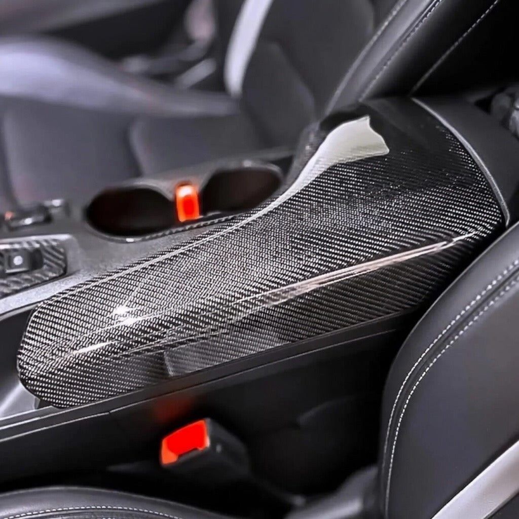 CARBON FIBER CENTER CONSOLE ARMREST PANEL COVER - CHEVROLET CAMARO (2016–2024)