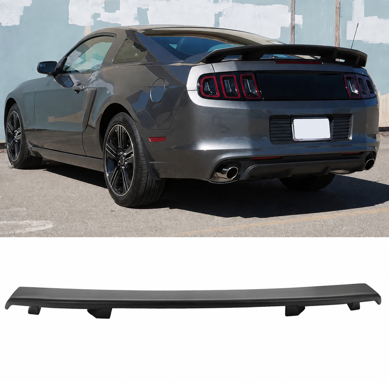 SHELBY PERFORMANCE STYLE MATTE BLACK REAR TRUNK SPOILER WING - FORD MUSTANG (2010–2014)
