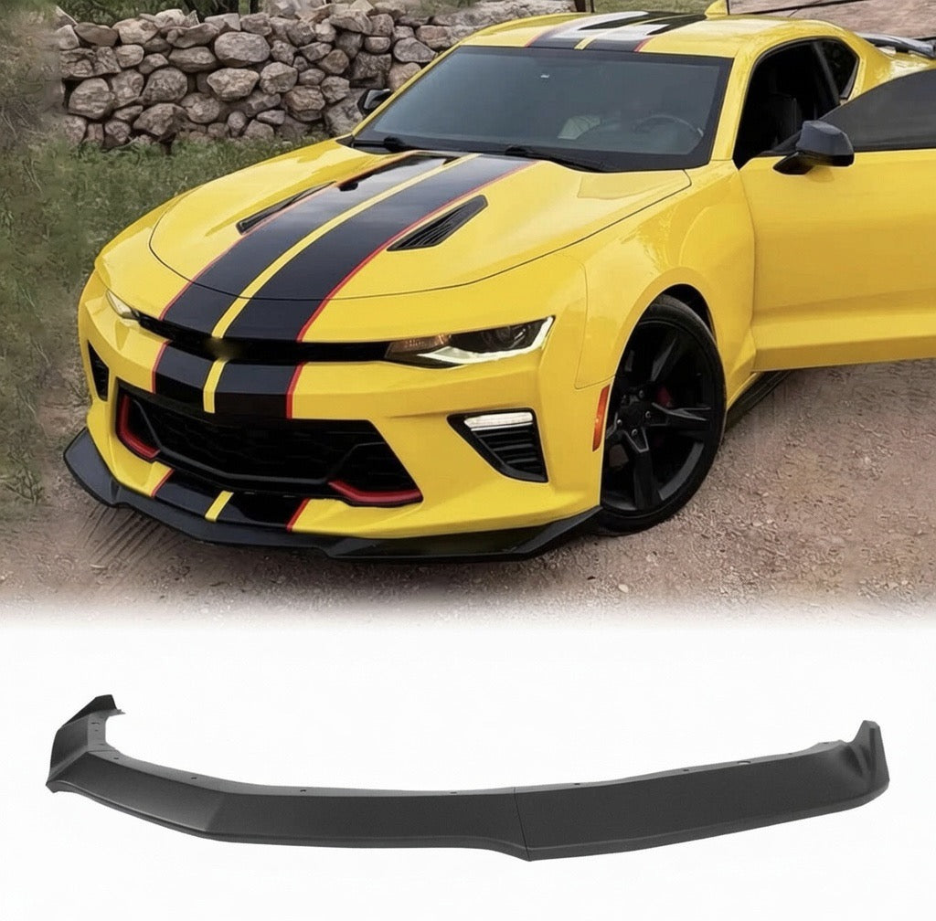 AAD STYLE MATTE BLACK FRONT BUMPER LIP SPLITTER SPOILER - CHEVROLET CAMARO SS / RS (2016–2024)