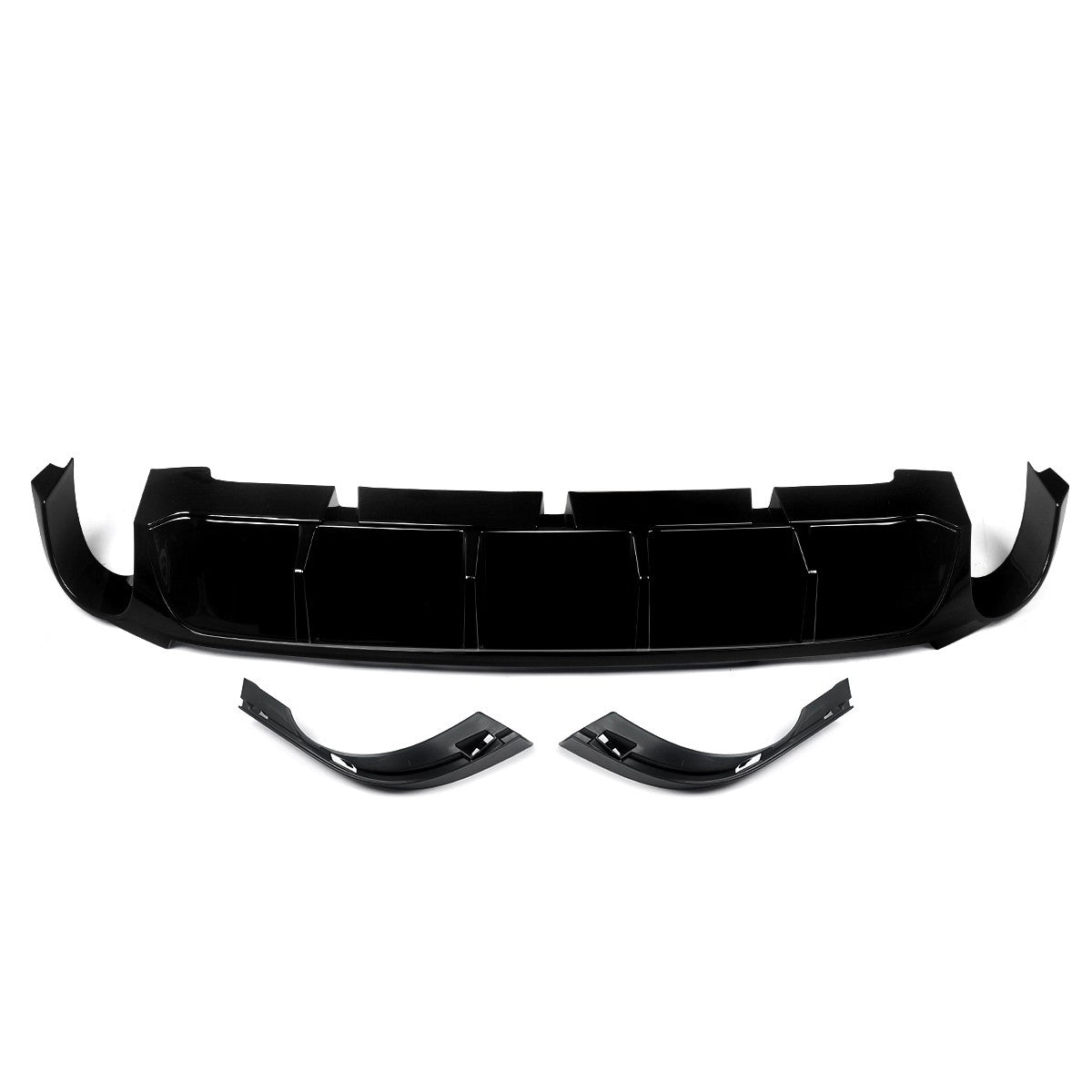 GT500 STYLE POLYPROPYLENE REAR DIFFUSER WITH FINS - FORD MUSTANG (2013–2014)