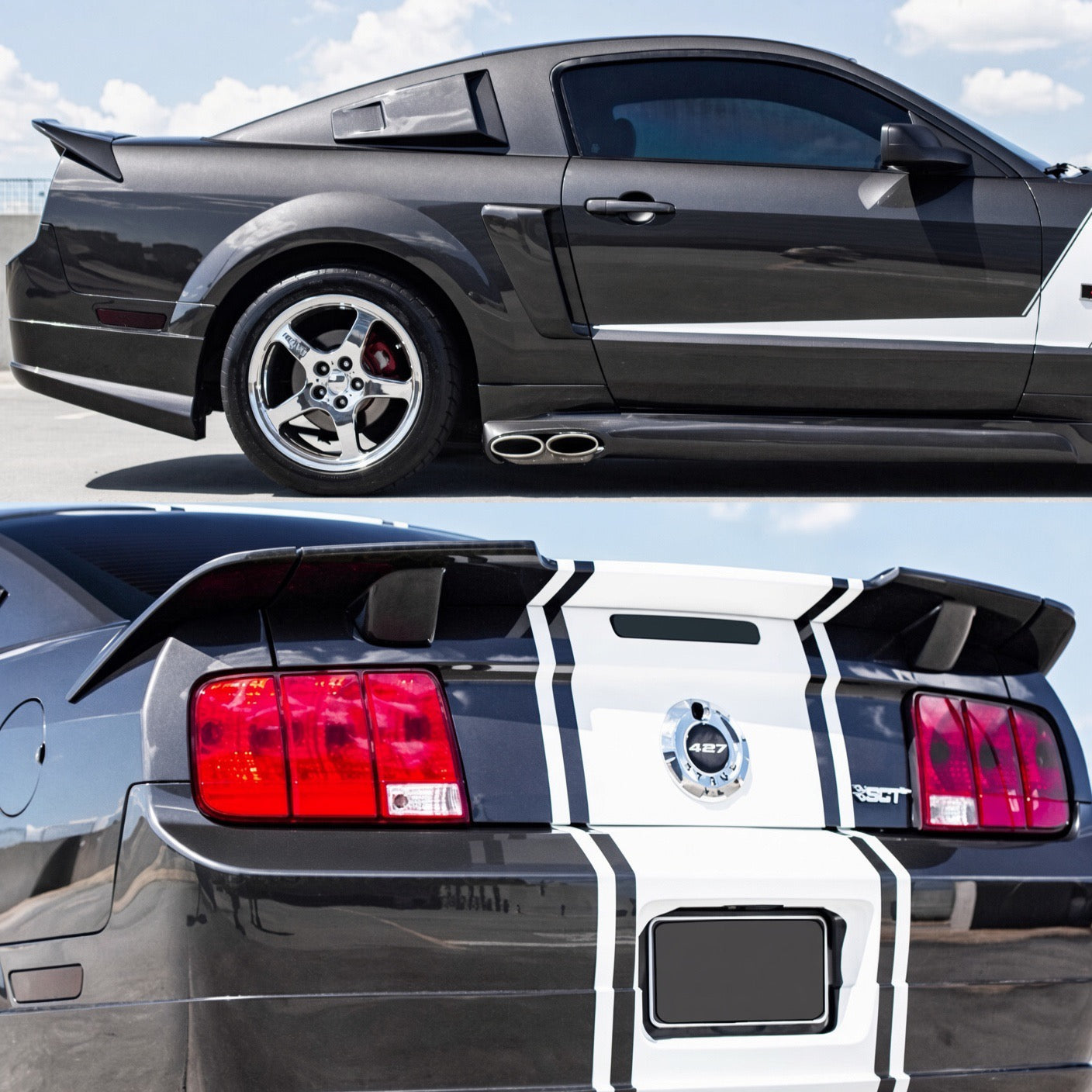ROUSH STYLE UNPAINTED REAR TRUNK SPOILER - FORD MUSTANG (2005–2009)