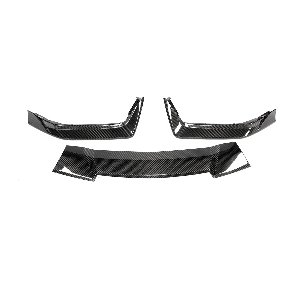 FORD PERFORMANCE GT5 STYLE CARBON FIBER FRONT SPLITTER 3 PCS - FORD MUSTANG GT (2024+)