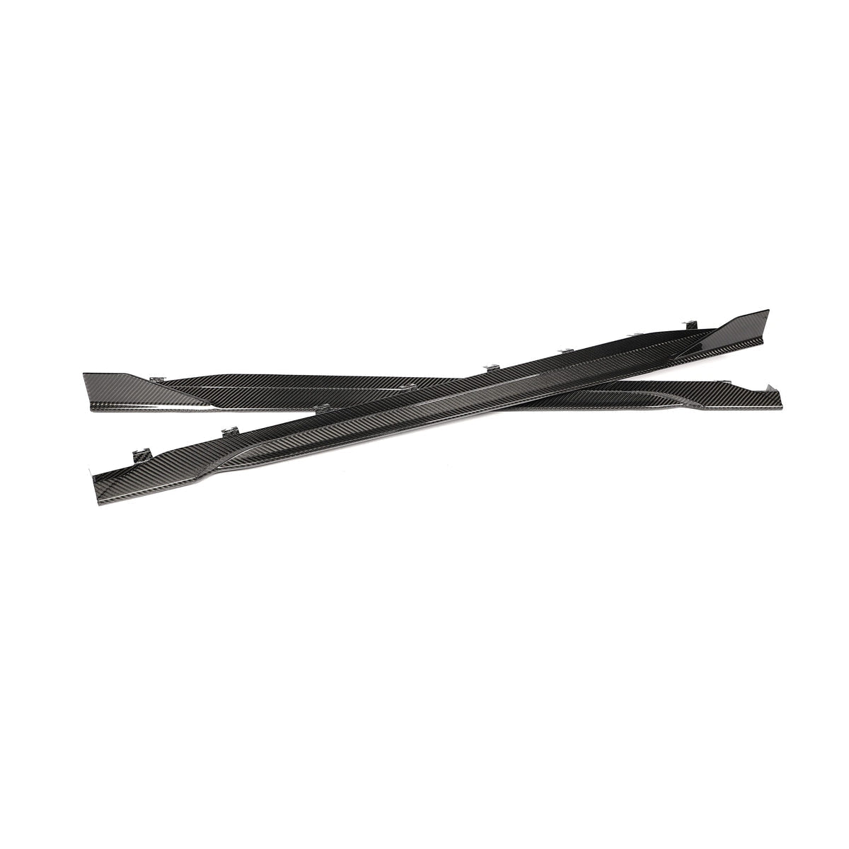 REAL CARBON FIBER SIDE SKIRTS WITH WINGLETS FOR FORD MUSTANG S650 (2024+)