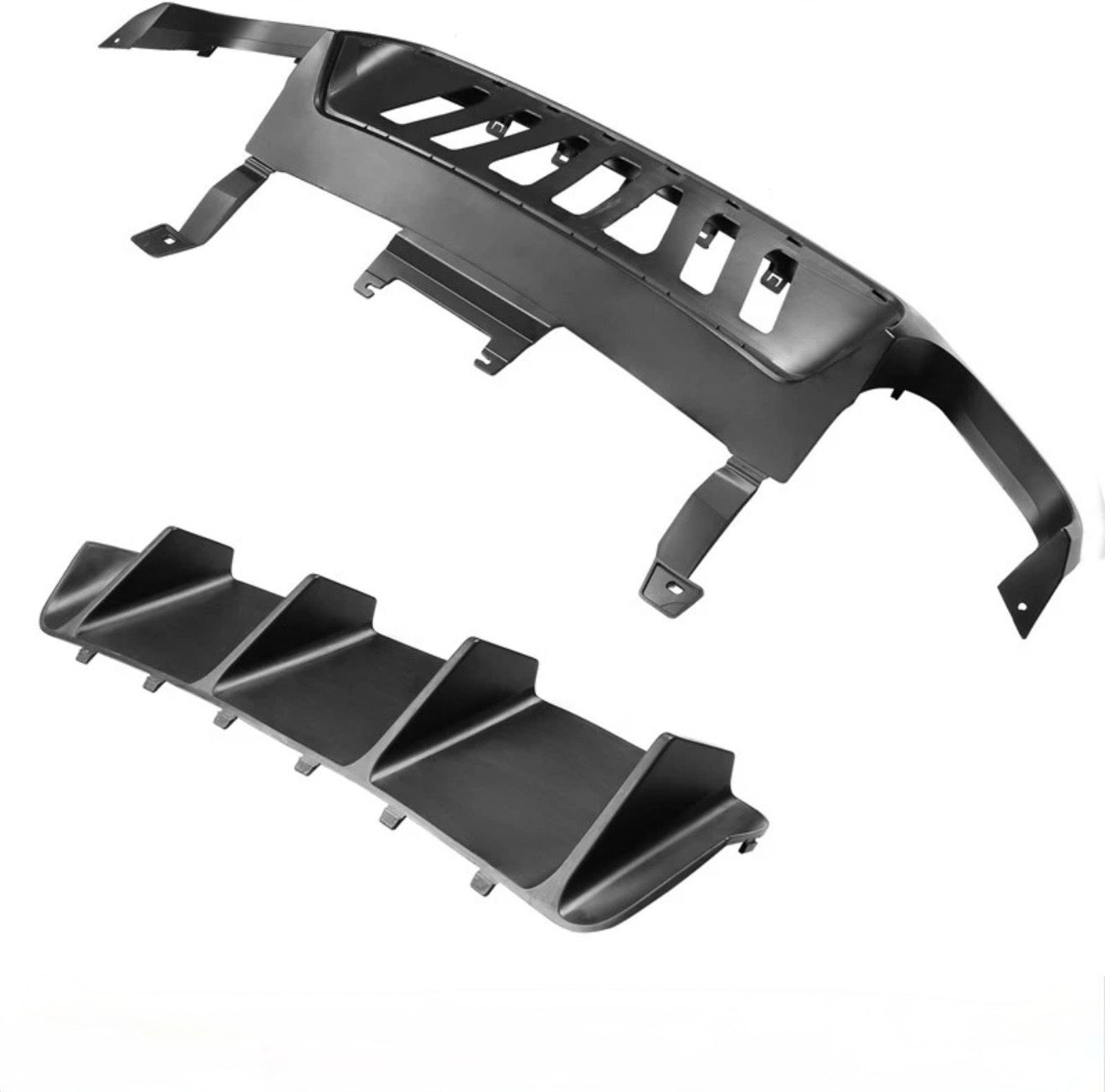 V2 MATTE BLACK REAR DIFFUSER - FORD MUSTANG GT500 (2013–2014)