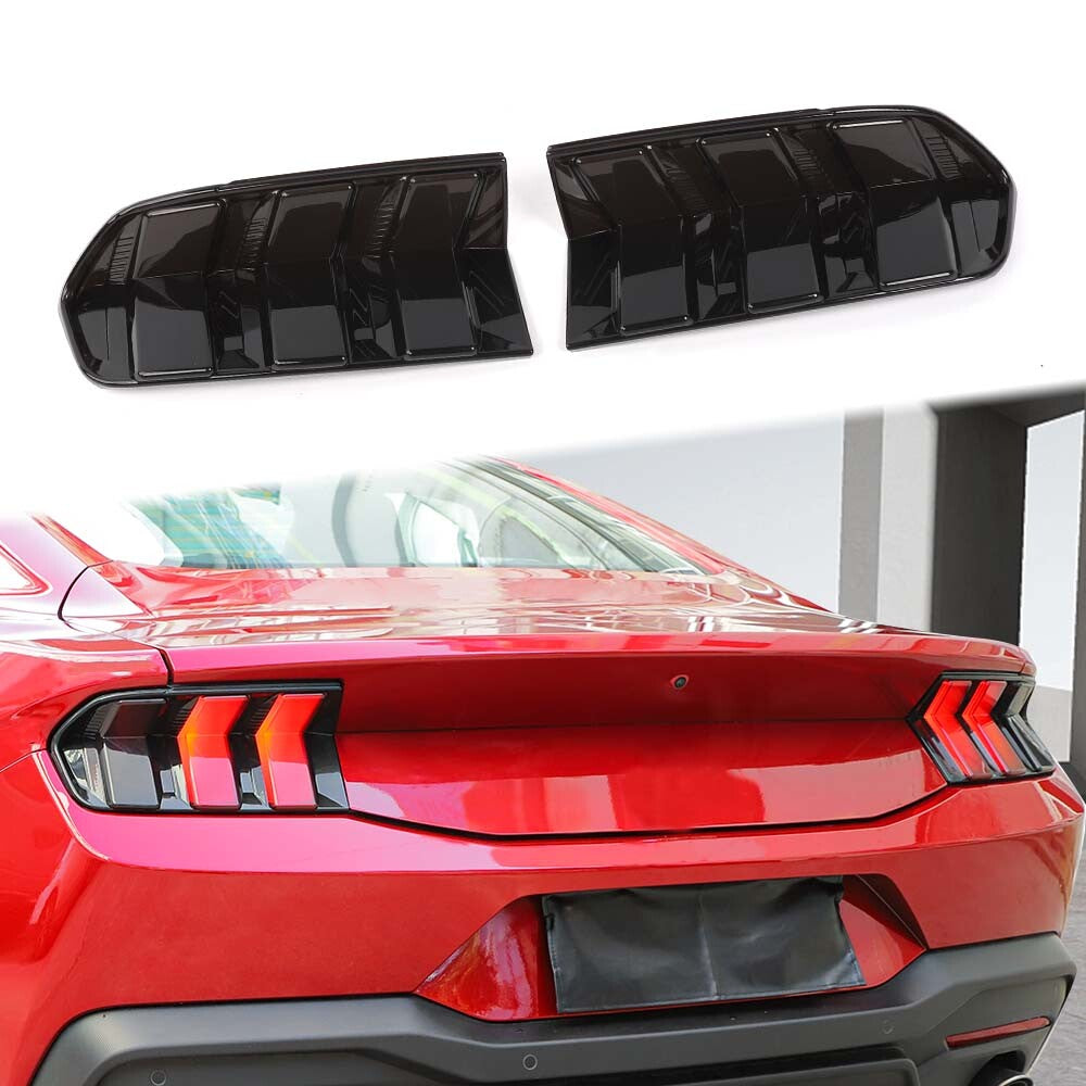 2024+ Ford Mustang S650 Smoked Black Taillight Trim Covers