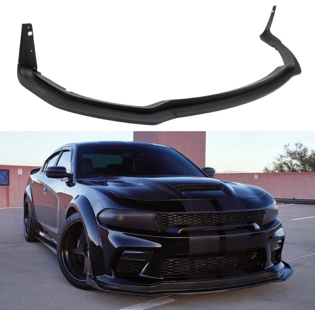 FRONT BUMPER LIP SPLITTER WITH WINGLETS 7PCS - DODGE CHARGER WIDEBODY (2020–2023)