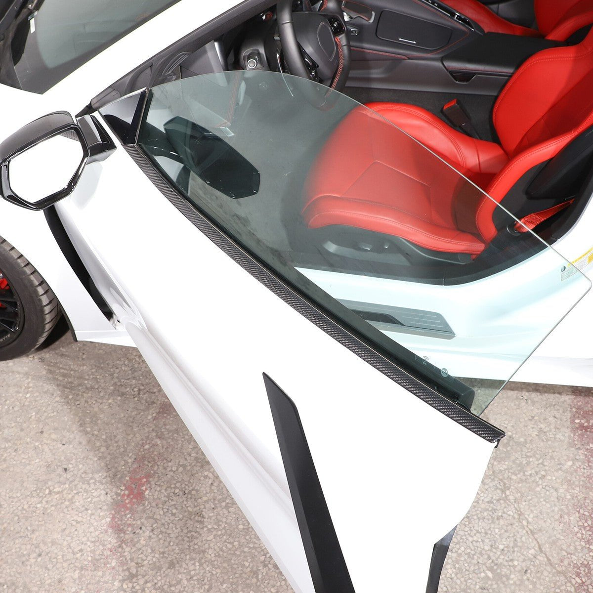 Chevrolet Corvette C8 Carbon Fiber Side Window Sill Trim