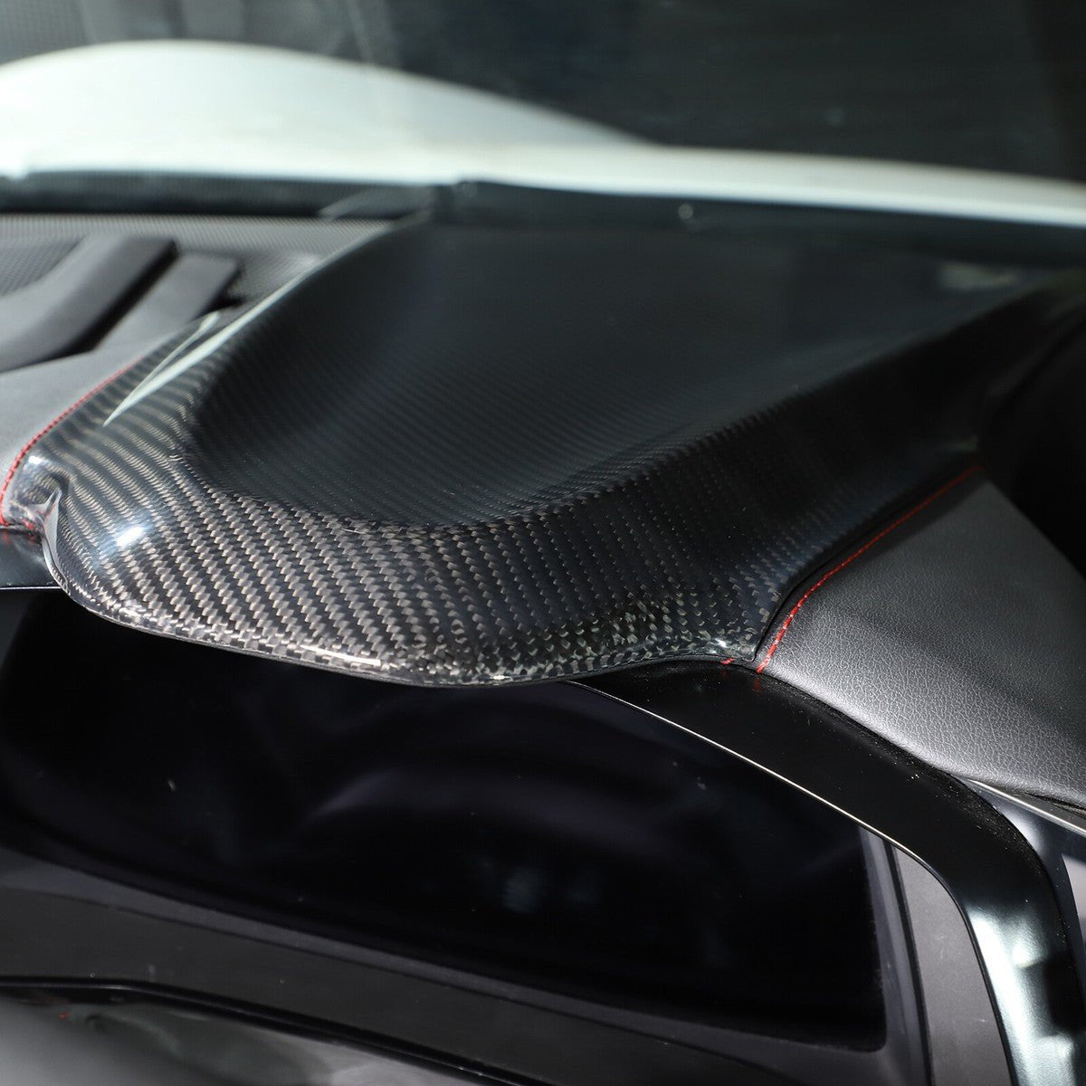 2026+ Chevrolet Corvette C8 Carbon Fiber Upper Dash Trim Cover