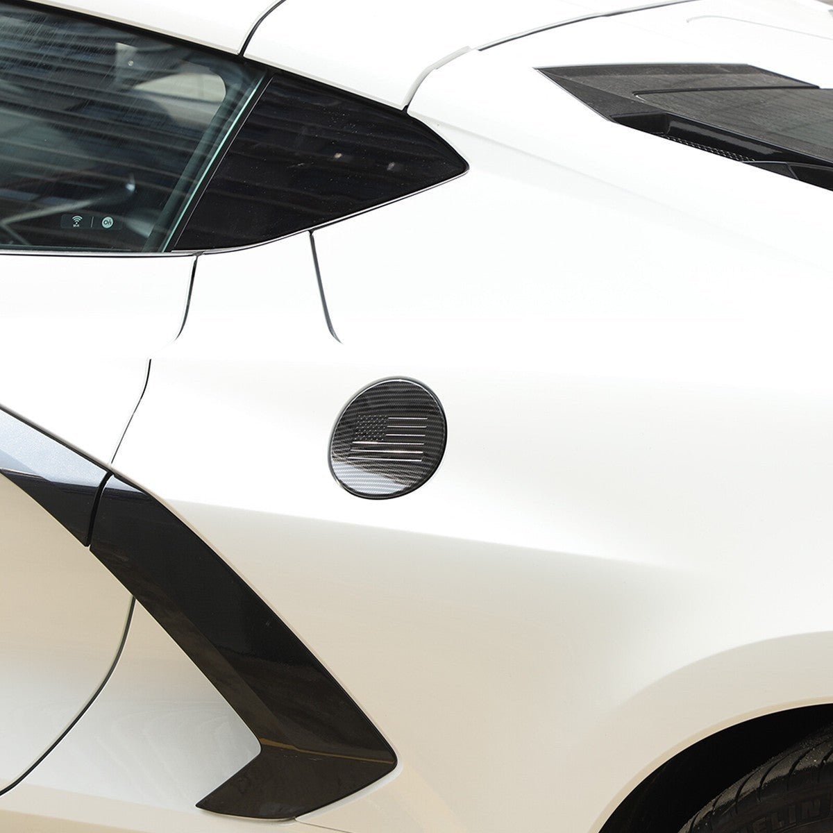 Chevrolet Corvette C8 Carbon Fiber Fuel Door Cover