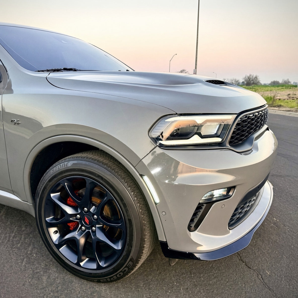 2021–2026 Dodge Durango - Hellcat Style Gloss Black Front Bumper Lip