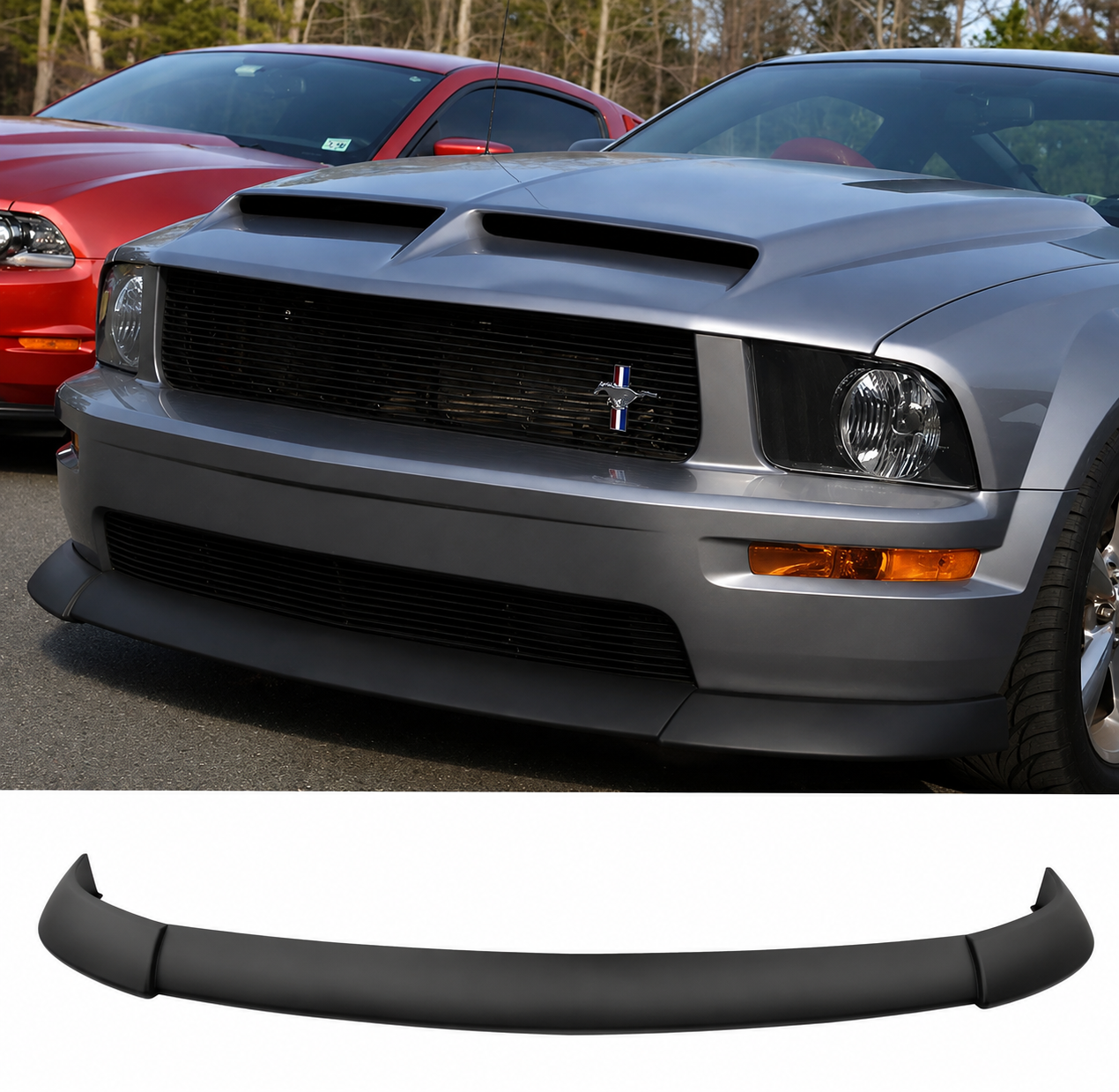 V2 STYLE FRONT LIP - FORD MUSTANG BULLITT GT (2005–2009)