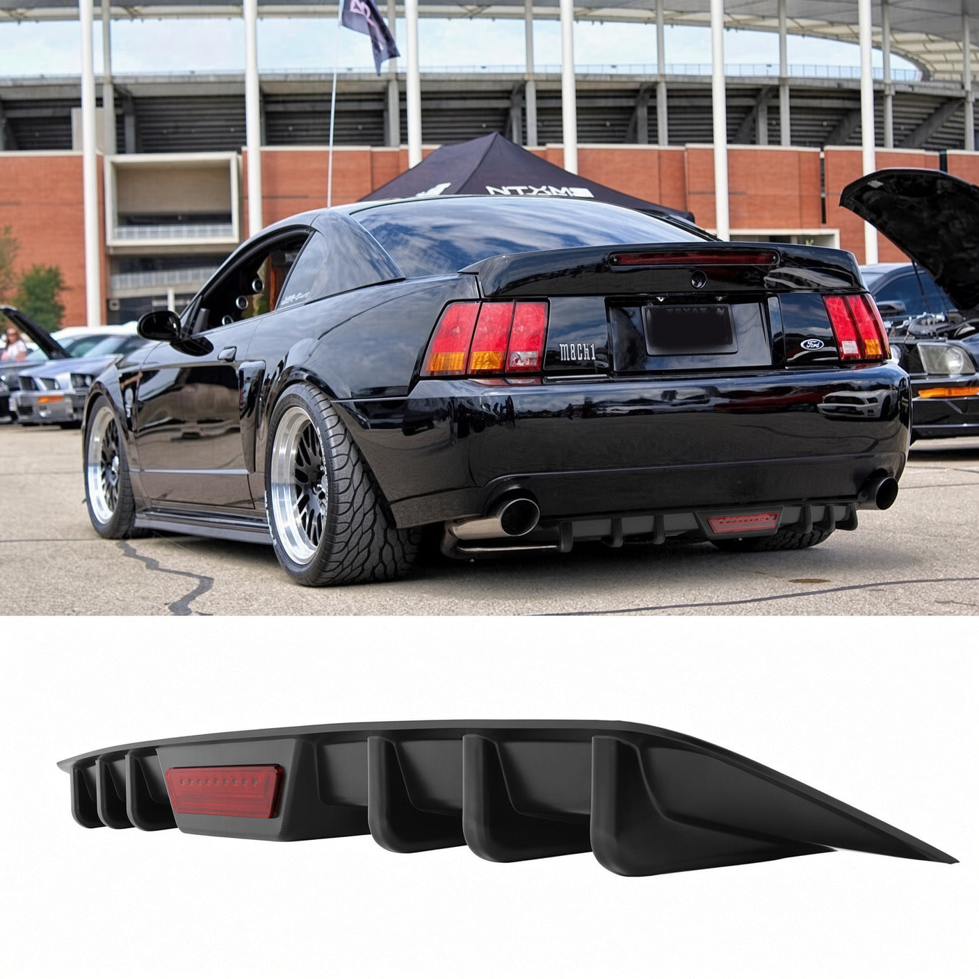 MMD POLYURETHANE REAR BUMPER DIFFUSER LIP - FORD MUSTANG (1999–2004)