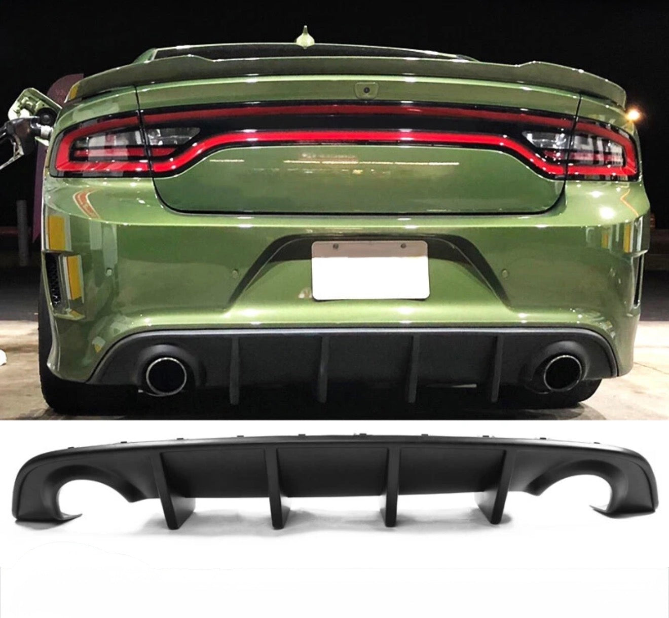 HELLCAT STYLE REAR BUMPER DIFFUSER - DODGE CHARGER SRT (2015–2023)